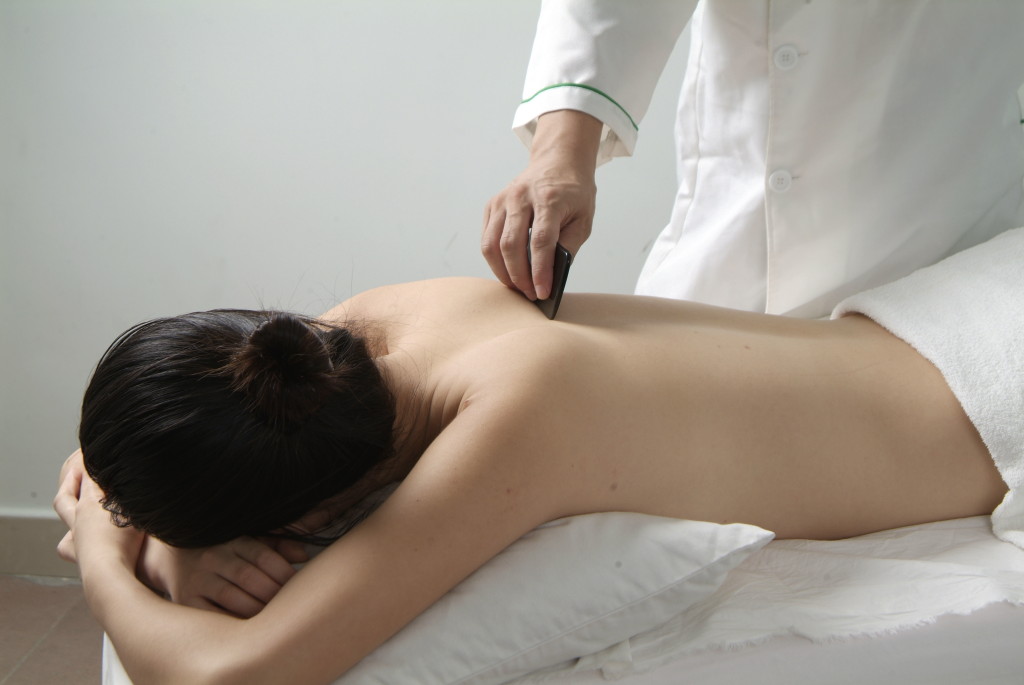 girl getting a massage