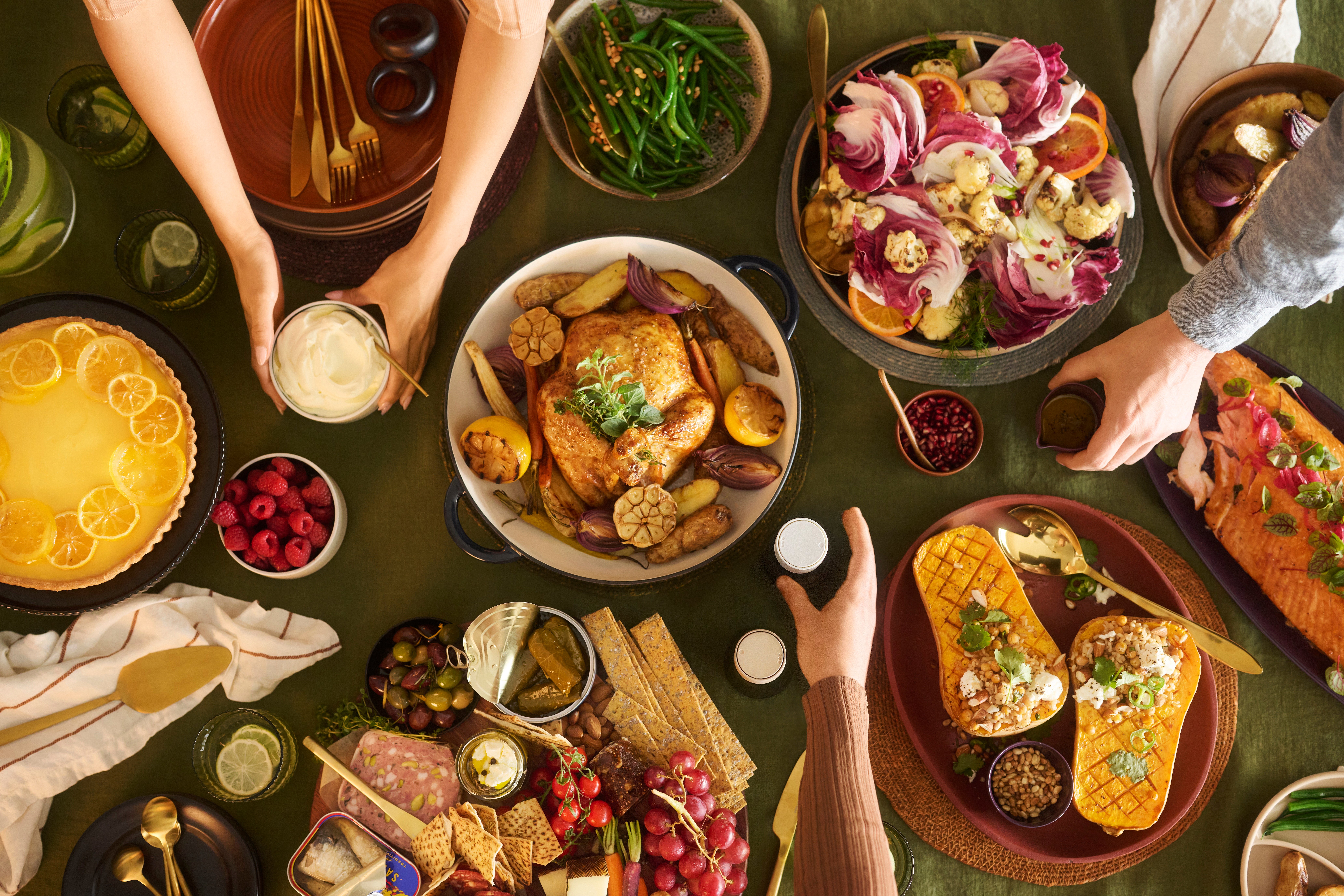 Foods in the table
